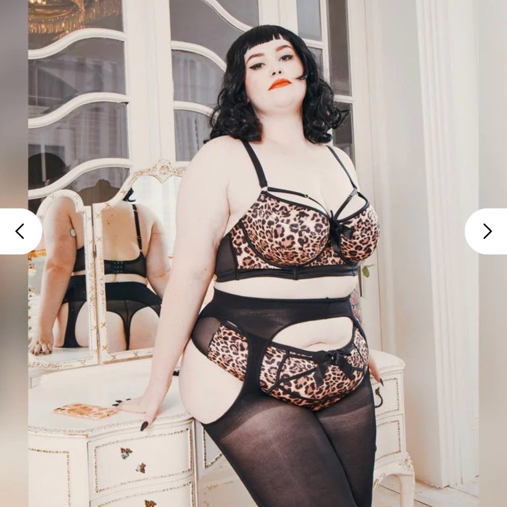 Snag Tights Sexy AF Black Mock Garters F